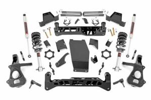 Rough Country - 17440 | Rough Country 7 Inch Lift Kit For Chevrolet Silverado / GMC Sierra 1500 4WD | 2014-2018 | With Stock Cast/Stamped Steel Control Arm, Front M1 Struts, M1 Rear Shocks