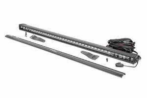 Rough Country - 93147 | Rough Country Front Mount 40 Inch LED Light Bar Kit For Polaris RZR XP 1000 | 2014-2021 | Single Row, Black Series