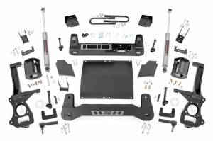Rough Country - 21630D | Rough Country 6 Inch Lift Kit For Chevrolet Silverado 1500 2/4WD | 2019-2024 | 2.7L. 3.0L Engine, Rear Mono-leaf Spring, Strut Spacer With Rear N3 Shocks