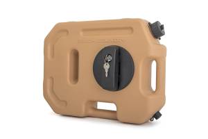 Rough Country - 99061 | Rough Country Mountable Flat Fluid Container With Locker | 10L, Military Tan