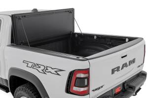 Rough Country - 49514551 | Rough Country Hard Tri-Fold Flip Up Bed Cover | 5'7" | Toyota Tundra (22-24)