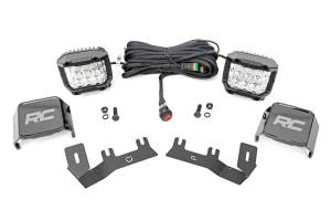 Rough Country - 71056 | Rough-Country LED Ditch Light Kit | 3in Osram Wide Angle (2014-2018 Silverado, Sierra 1500)