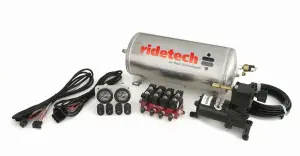 Ridetech - RT30154000 | RideTech 4-Way Analog Air Ride Suspension Control System | 3 Gallon Single Compressor-1/4? Valves