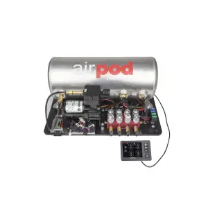 Ridetech - RT30514000 | RideTech RidePro E5 Air Ride Suspension Control System | 3 Gallon Single Compressor AirPod-1/4" Valves