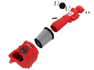 aFe Power - 51-76217-R | AFE Power Momentum GT Cold Air Intake System Red w/ Pro DRY S Filter 2018-2024 Wrangler JL, Gladiator V6-3.6L