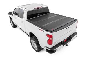 Rough Country - 47120580B | Rough Country Hard Low Profile Bed Cover (2019-2025 Silverado, Sierra 1500 2WD/4WD 5'10" Bed | Short Bed)