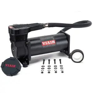 VIAIR - 485SB | VIAIR Single 485C VMS Air Compressor 12 Volt In Stealth Black | 200 PSI, Max Air Tank Size 5.0 Gallon