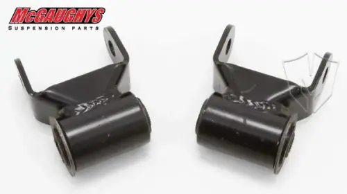 Mcgaughys Suspension Parts - 34040 | 0.5-1 Inch GM Rear Lifting Shackles (1999-2018 GM 1500 Trucks 2WD)