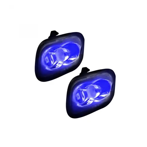 Recon Truck Accessories - 264243BL | Recon LED Mirror / Puddle Light Kit Ultra High Power in Blue (2015-2021 F150 | 2017-2020 Raptor | 2017-2024 F250, F350 Super Duty | 2021-2024 Bronco)