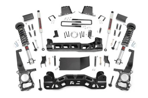 Rough Country - 57657 | Rough Country 6 Inch Lift Kit For Ford F-150 4WD | 2014-2014 | Vertex Coilovers With V2 Rear Shocks