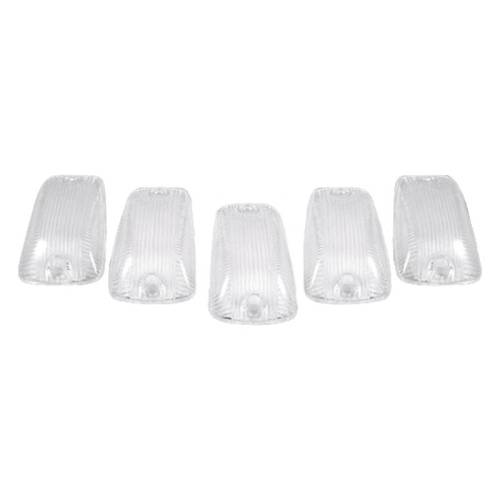 Recon Truck Accessories - 264159CL | (5-Piece Set) Clear Cab Roof Light Lenses Only & Amber 194 LED Bulbs