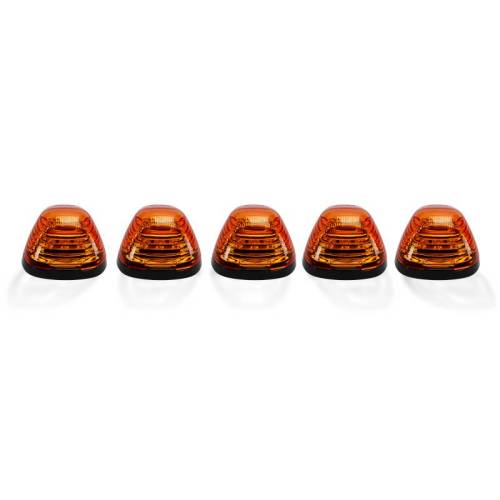 Recon Truck Accessories - 264143AM | (5-Piece Set) Amber Lens with Amber LED’s – Complete Kit With Wiring & Hardware