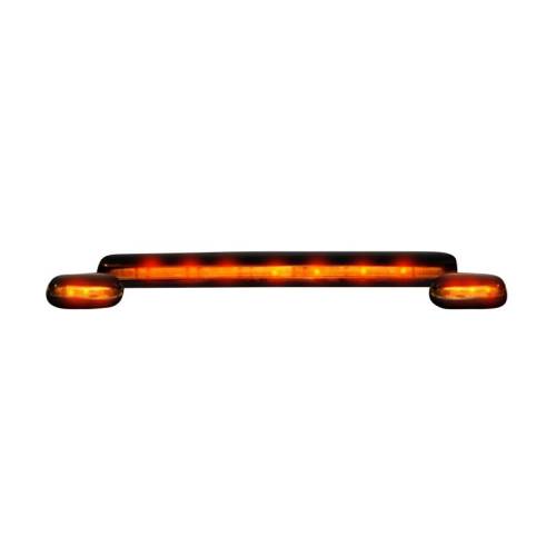 Recon Truck Accessories - 264156AM | (3-Piece Set) Amber Cab Roof Light Lens with Amber LED’s