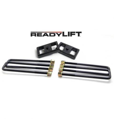 ReadyLIFT Suspensions - 66-3111 | ReadyLIFT 1 Inch Rear Block & U Bolt Kit For Chevrolet Silverado / GMC Sierra | 2011-2023