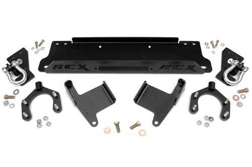 Rough Country - 1173 | Jeep Winch Mounting Plate w/D-rings for Factory Bumper (07-18 Wrangler JK)