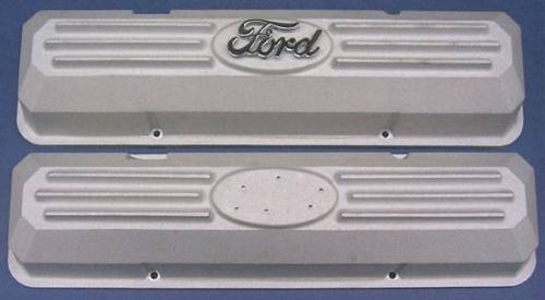 PML Covers - PML As-Cast Chevy Small Block, Pre-1986, For Ford Script Logo (Purchased Separately)