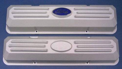 PML Covers - PML As-Cast Chevy Small Block, Pre-1986, For Oval Metal Ford Logo (Purchased Separately)