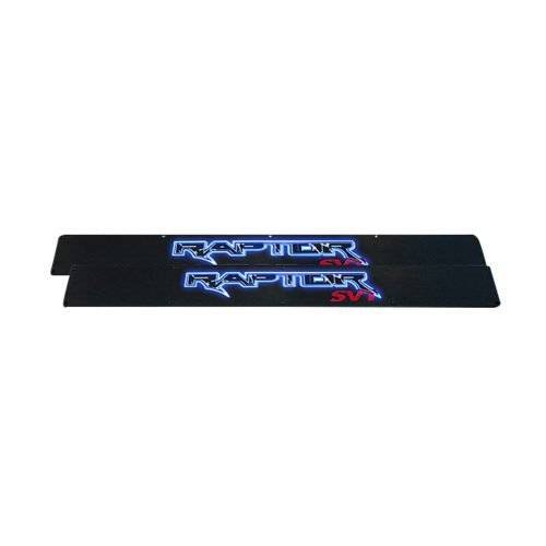 Recon Truck Accessories - 264421FDBK | Front Illuminated Door Sill | Black with Blue Illumination