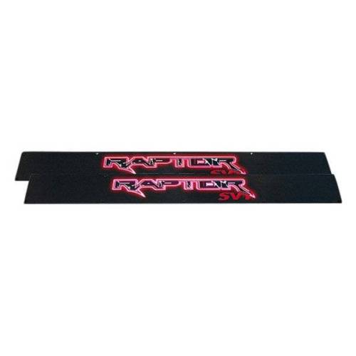 Recon Truck Accessories - 264421FDBKRD | Front Illuminated Door Sill | Black with Red Illumination