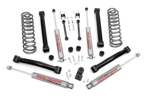 Rough Country - 636.20 | Rough Country 3.5 Inch Suspension Lift Kit w/ Premium N3 Shocks (1993-1998 ZJ Grand Cherokee 6 Cyl Models)