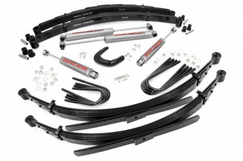 Rough Country - 250-88-9230 | 4 Inch GM Suspension Lift System (88-91 3/4-Ton Suburban 4WD | 52 Inch Rear Springs)
