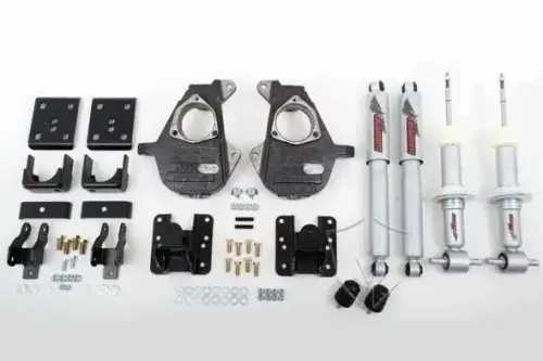 McGaughys Suspension Parts - 34070 | McGaughys 3 to 5 Inch Front / 5 to 7 Inch Rear Lowering Kit 2007-2013 GM Truck 1500 2WD All Cabs