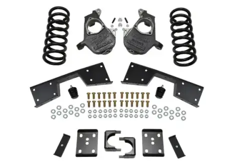 McGaughys Suspension Parts - 93019 | McGaughys 4 Inch Front / 6 Inch Rear  Lowering Kit 1999-2000 GM Truck 1500 2WD Ext/Quad Cab | 16 Inch + Wheels