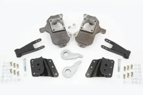 McGaughys Suspension Parts - 33084 | McGaughys 3 to 4 Inch Front / 3 to 5 Inch Rear Lowering Kit 1999-2000 GM 2500 Trucks 2WD
