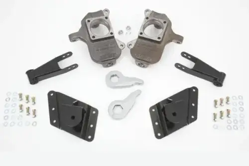 McGaughys Suspension Parts - 33081 | McGaughys 3 to 4 Inch Front / 3 to 5 Inch Rear Lowering Kit 2002-2010 GM 2500/3500 Trucks 2WD