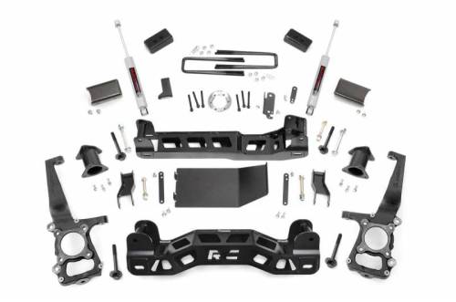 Rough Country - 59930 | 4 Inch Ford Suspension Lift Kit w/ Strut Spacers, Premium N3 Shocks