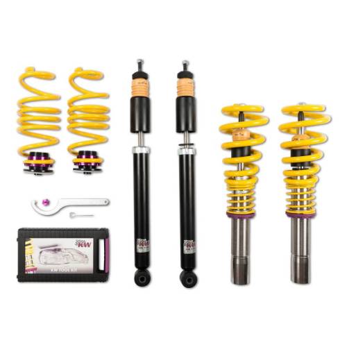 KW Suspension - 10210075 | KW V1 Coilover Kit (Audi A4, S4 (8K/B8) without electronic damping controlSedan FWD + Quattro; all engines)