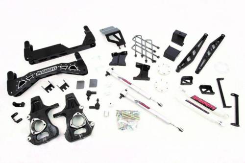 McGaughys Suspension Parts - 50767-SSS | McGaughys 7 to 9 Inch Lift Kit (S/S Silver) 2014-2016 GM Truck 1500 4WD CAST STEEL factory control arms only