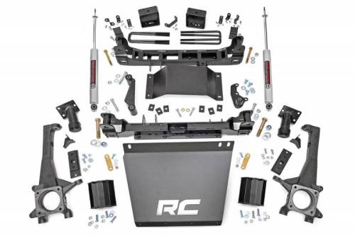 Rough Country - 75820 | Rough Country 6 Inch Lift Kit With Skid Plates For Toyota Tacoma 2/4WD | 2016-2023 | Front Strut Spacers, Rear N3 Shocks