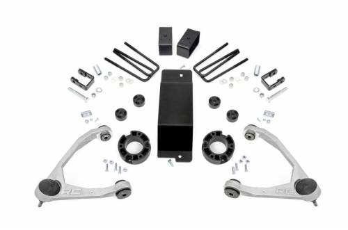 Rough Country - 18901 | Rough Country 3.5 Inch GM Suspension Lift Kit (2014-2016 Sierra 1500 Denali | Mag-Ride w/ Aluminum or Cast Steel Control Arms)