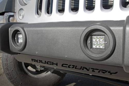 Rough Country - 70615 | Jeep 2 Inch Cree LED Fog Light Kit | Chrome Series