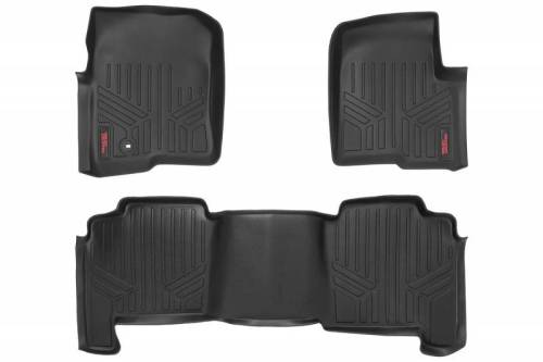 Rough Country - M-50412 | Heavy Duty Floor Mats [Front/Rear] - (04-08 Ford F-150 Crew Cab)