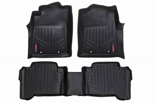 Rough Country - M-70713 | Heavy Duty Floor Mats [Front/Rear] - (07-11 Toyota Tundra Double Cab)