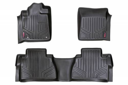 Rough Country - M-71413 | Heavy Duty Floor Mats [Front/Rear Double Cab] - (14-21 Toyota Tundra)