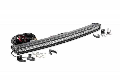 Rough Country - 72730 | 30-inch Curved Cree LED Light Bar - (Single Row | Chrome Series)