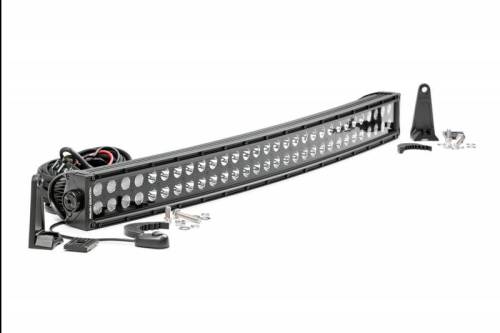 Rough Country - 72930BL | 30-inch Curved Cree LED Light Bar - (Dual Row | Black Series)
