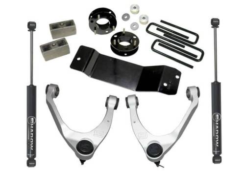 SuperLift - 3600 | Superlift 3.5 Inch Suspension Lift Kit with Shadow Shocks (2014-2018 Silverado, Sierra 1500 4WD | OE Aluminum or Stamped Steel Control Arms)