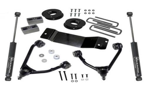 SuperLift - 3700 | Superlift 3.5 Inch Suspension Lift Kit with Shadow Shocks (2007-2016 Silverado, Sierra 1500 4WD | OE Cast Steel Control Arms)