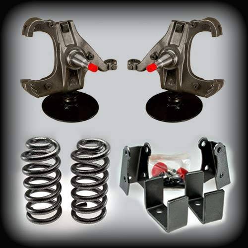 DJM Suspension - DJM2045H-55 | DJM Suspension 5 Inch Front / 5 Inch Rear Lowering Kit (1973-1987 C10 Pickup 2WD with 1.25 Inch Rotors)