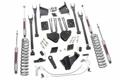 Rough Country - 532.20 | 6 Inch Ford Suspension Lift Kit w/ Premium N3 Shocks (Diesel Engine, No Overloads)