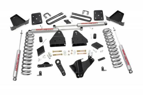 Rough Country - 534.20 | 4.5 Inch Ford Suspension Lift Kit w/ Premium N3 Shocks (Diesel Engine, No Overloads)