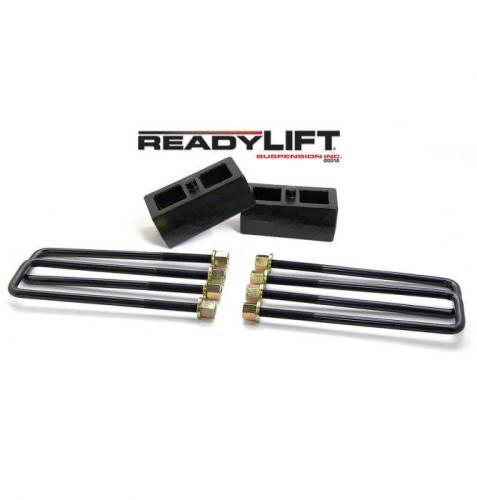 ReadyLIFT Suspensions - 66-3112 | ReadyLift 2 Inch Rear Block & U Bolt Kit (2011-2024 Silverado, Sierra 2500 HD, 3500 HD)