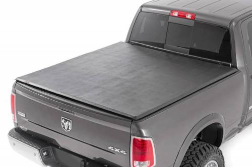 Rough Country - RC44309550 | Rough Country Soft Tri-Fold Bed Cover Dodge Ram 1500 (2009-2018) / 2500/3500 (2009-2023) | 5' 5" Bed