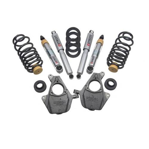 Belltech - 1020SP | Belltech 2 Inch Front / 3 or 4 Inch Rear Complete Lowering Kit with Street Performance Shocks (2015-2020 Tahoe/Yukon 2WD/4WD Non Mag Ride)