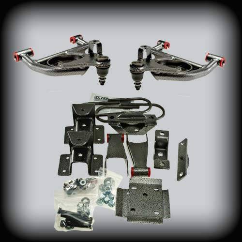 DJM Suspension - DJM2999-35 | DJM Suspension 3 Inch Front / 5 Inch Rear Lowering Kit (2003-2006 Silverado, Sierra 1500 2WD | Crew Cab with Welded Eye Hanger ONLY)