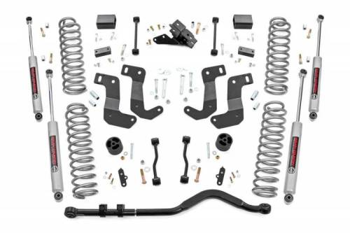Rough Country - 66830 | Rough Country 3.5 Inch Lift Kit With Control Arm Drop Brackets For Jeep Wrangler JL Unlimited 4WD | 2018-2023 | Premium N3 Shocks